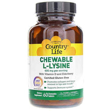 Chewable L-Lysine 600 Mg, by Country Life