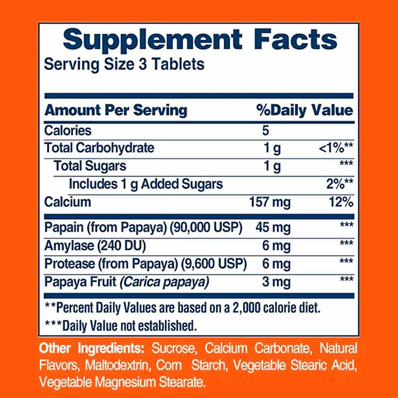 Chewable Original Papaya Enzyme, 100 Chewable Tablets, by American Health, image #2