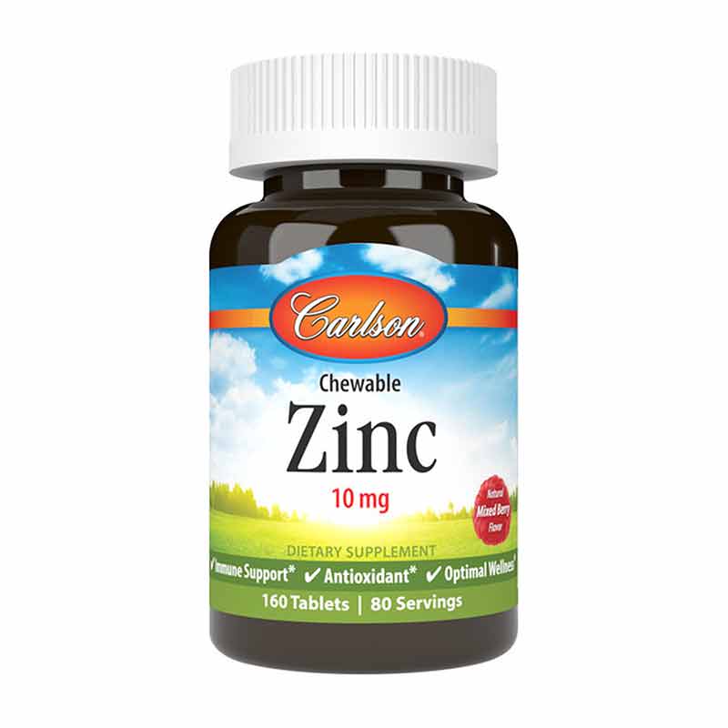 Chewable Zinc, 160 Tablets, by Carlson Labs