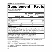 Supplement Facts label for Children's ProSynbiotic showing serving size, nutritional information, and proprietary blend ingre