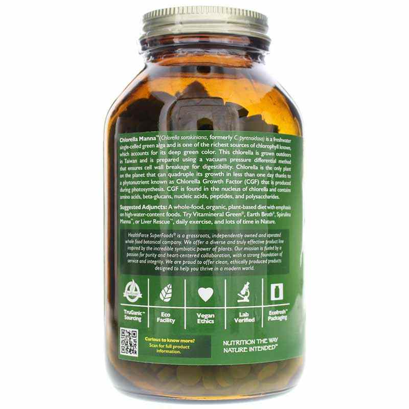 Chlorella Manna Tablets, 1200 Vegan Tabs, by Healthforce Superfoods, image #3