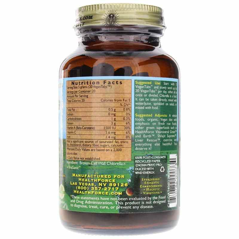 Chlorella Manna Tablets, 400 Vegan Tabs, by Healthforce Superfoods, image #2