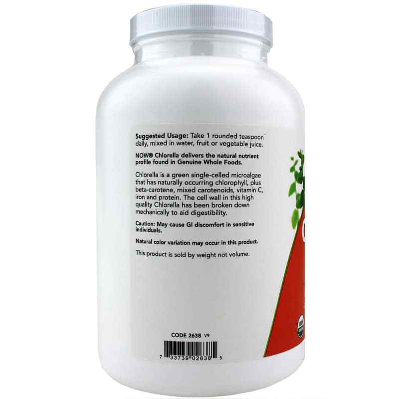 Chlorella Pure Powder Organic, by NOW Foods, image #3