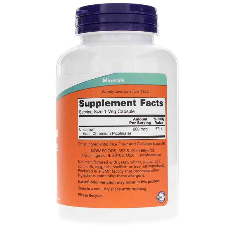 Chromium Picolinate 200 Mcg, by NOW Foods, image #2