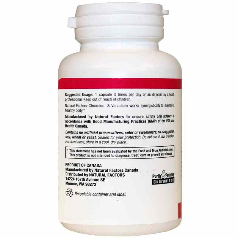Chromium & Vanadium 125 Mcg, by Natural Factors, image #3