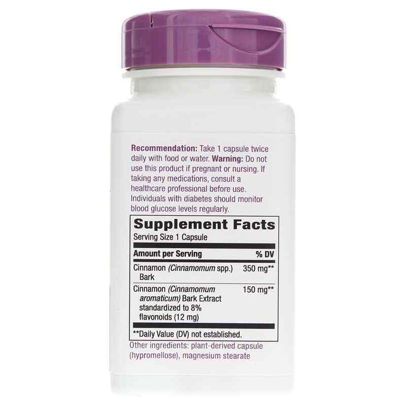 Cinnamon Standardized, 60 Veg Capsules, by Natures Way, image #2