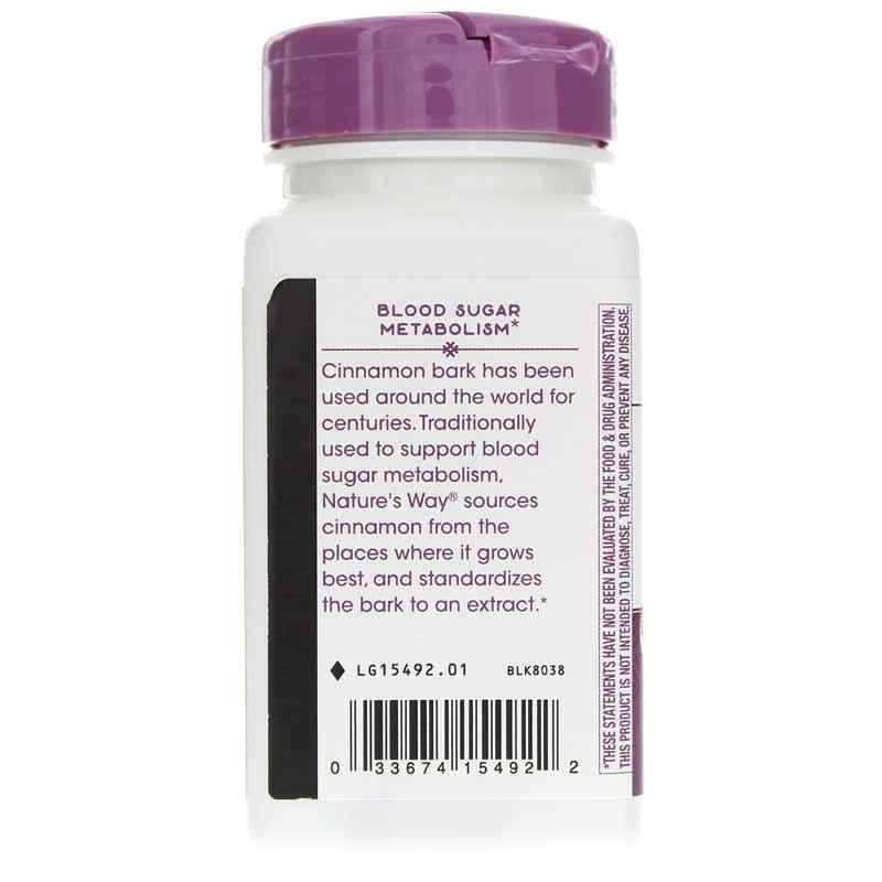 Cinnamon Standardized, 60 Veg Capsules, by Natures Way, image #4