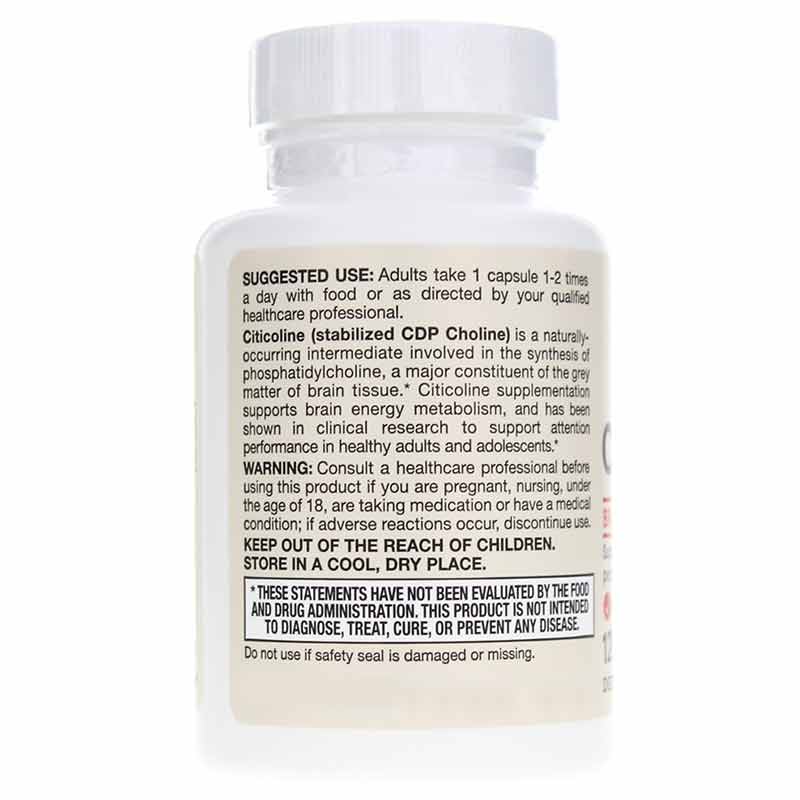 Citicholine CDP Choline, 120 Capsules, by Jarrow Formulas, image #3