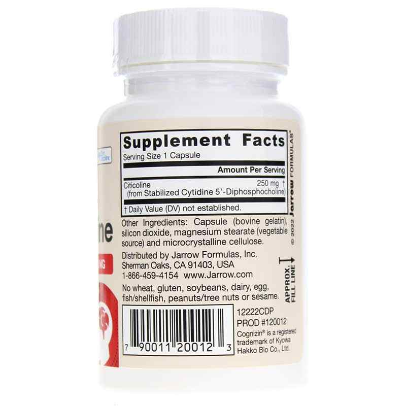 Citicholine CDP Choline, 60 Capsules, by Jarrow Formulas, image #2