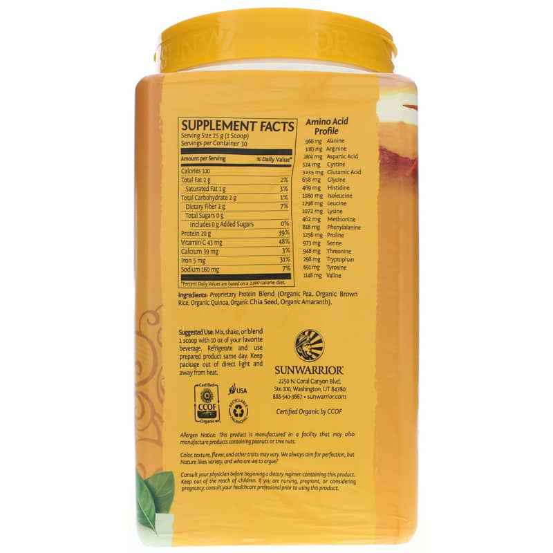 Classic Plus Organic Protein, Natural, 1.65 Lbs, by Sunwarrior, image #2