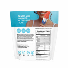 White pouch of Clean Collagen Protein powder by Nutritional Frontiers with blue header, supplement facts label, and certifica