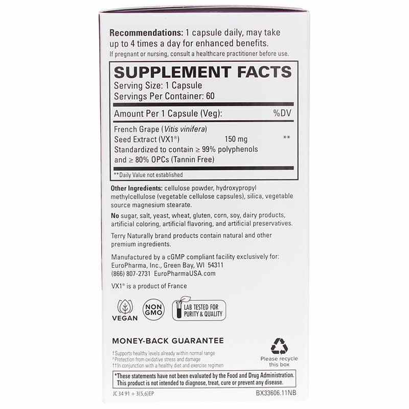 Clinical OPC French Grape Seed Extract, by Terry Naturally, image #2