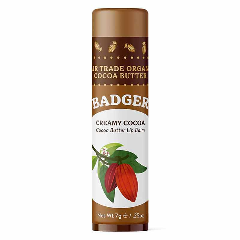 Cocoa Butter Lip Balm, Creamy Cocoa, by Badger