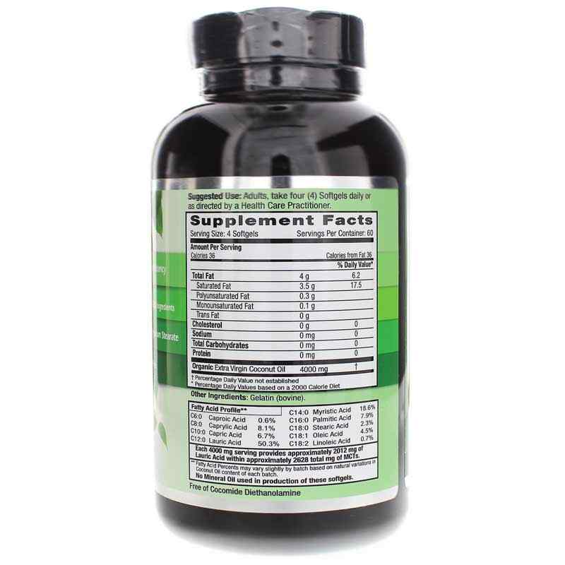 Coconut Oil Softgels, 240 Softgels, by Emerald, image #2