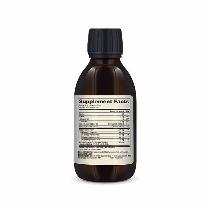 Cod Liver Oil Liquid, Lemon, 6.8 Oz, by Dr. Mercola, image #2