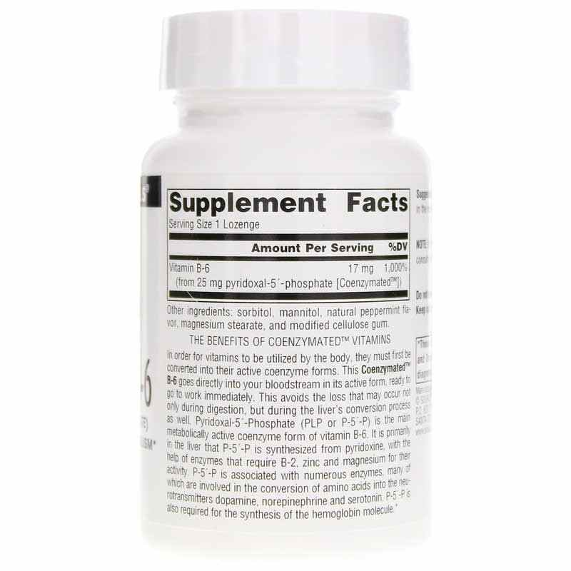 Coenzymated B-6 25 Mg, 120 Lozenges, by Source Naturals, image #2