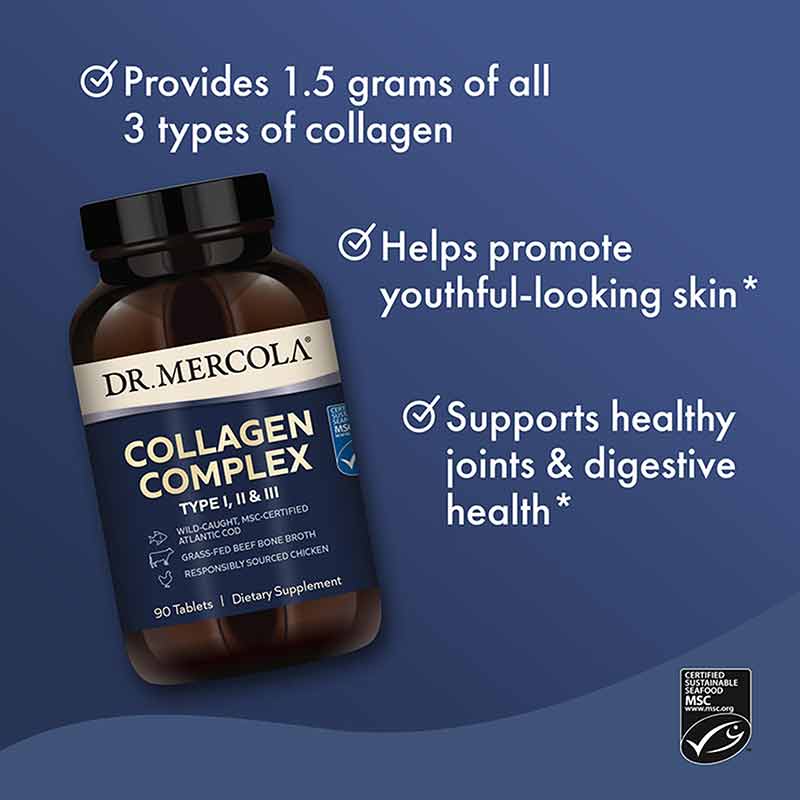Collagen Complex, 90 Tablets, by Dr. Mercola, image #4