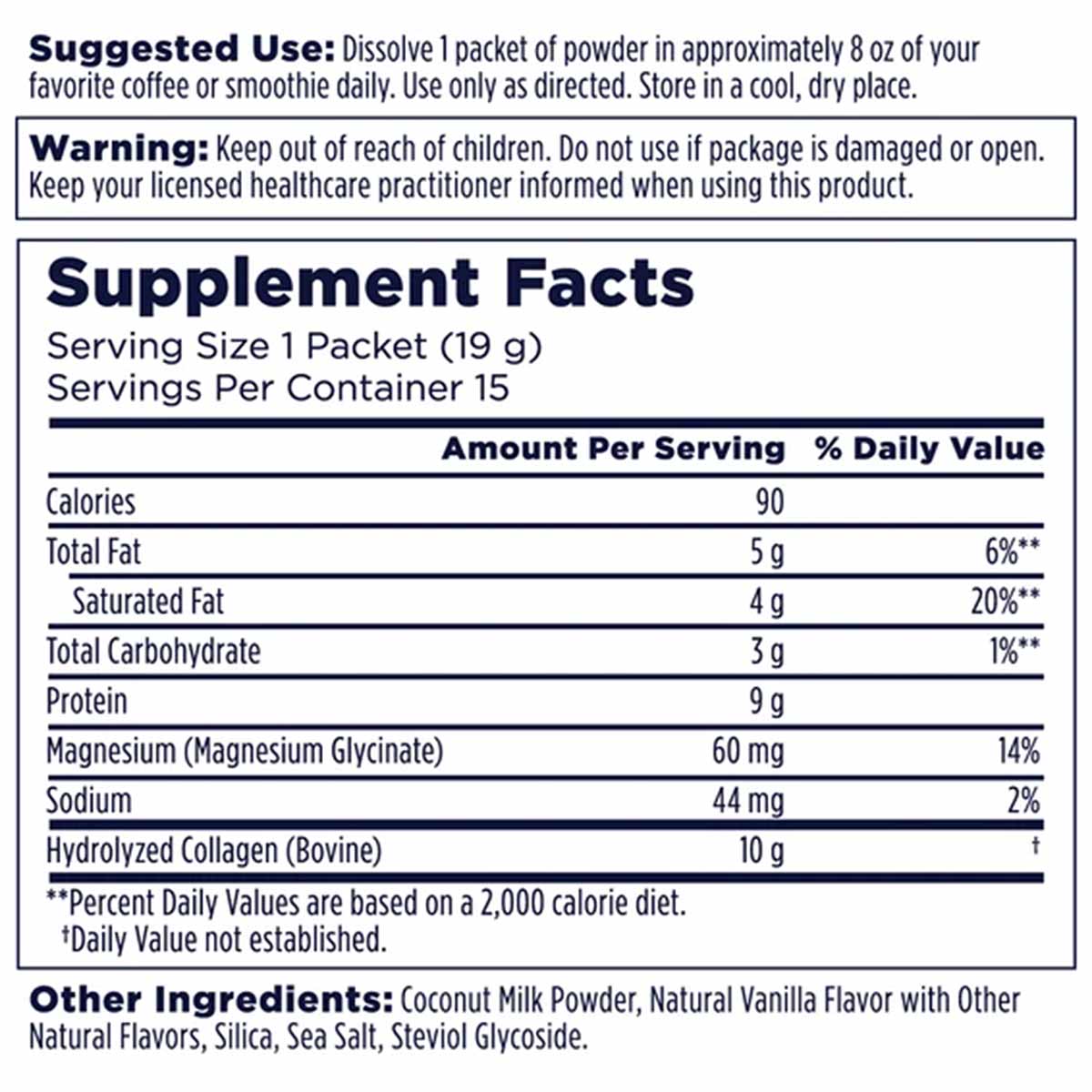 Collagen Creamer Stick Packs, by Kal