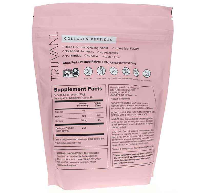 Collagen Peptides, 28 Servings, by Truvani, image #2