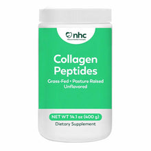 NHC Collagen Peptides powder in green and white container, 14.1 oz, grass-fed and pasture raised, unflavored dietary suppleme