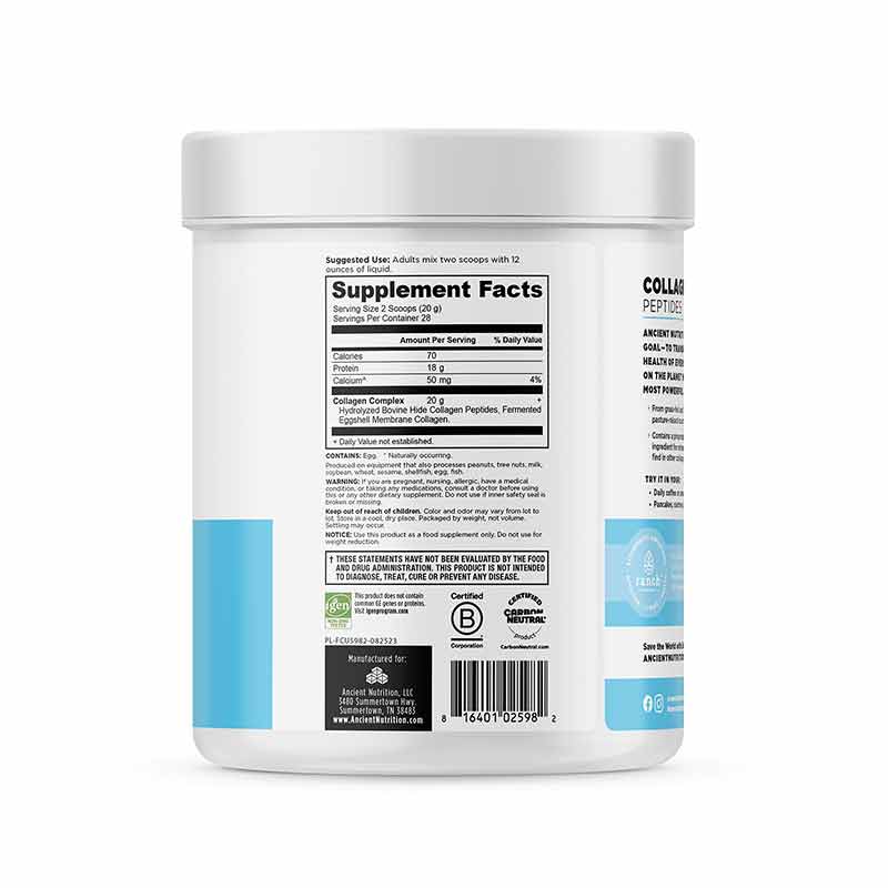 Collagen Peptides Powder, Unflavored, 28 Servings, by Ancient Nutrition, image #3