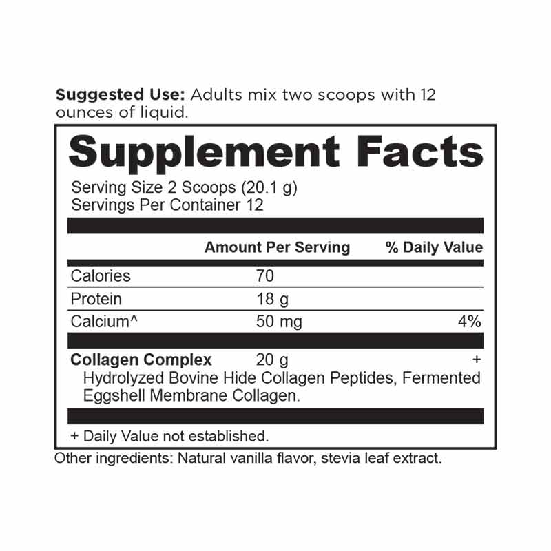 Collagen Peptides Powder, Vanilla, 12 Servings, by Ancient Nutrition, image #2