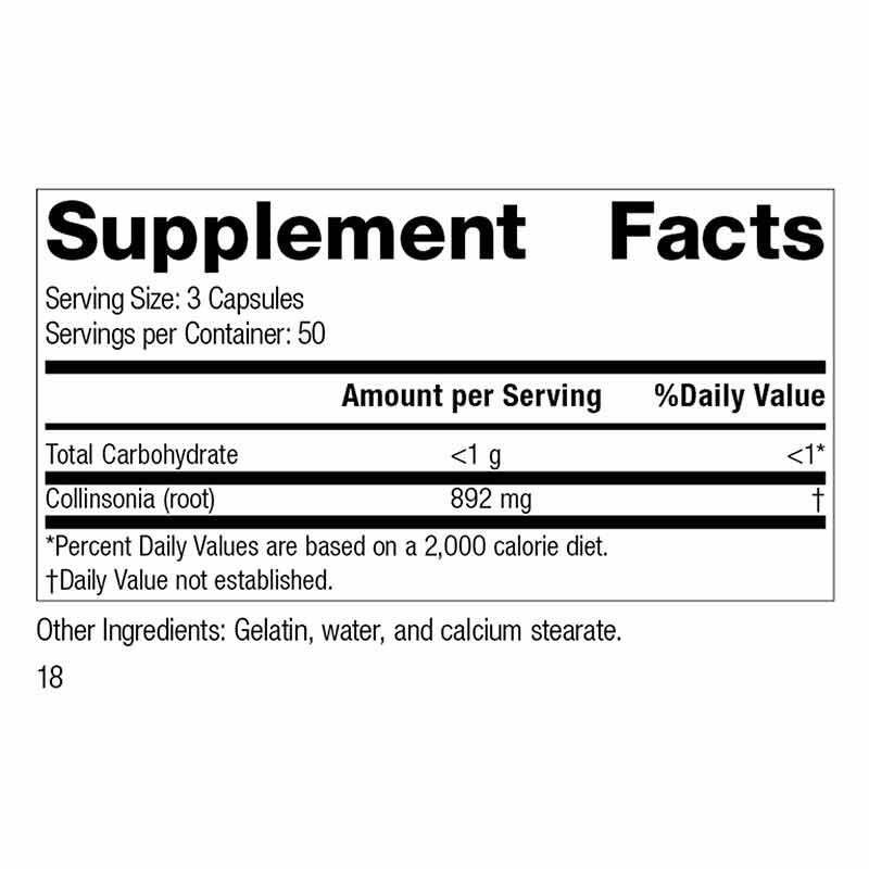 Collinsonia Root, by Standard Process, image #2