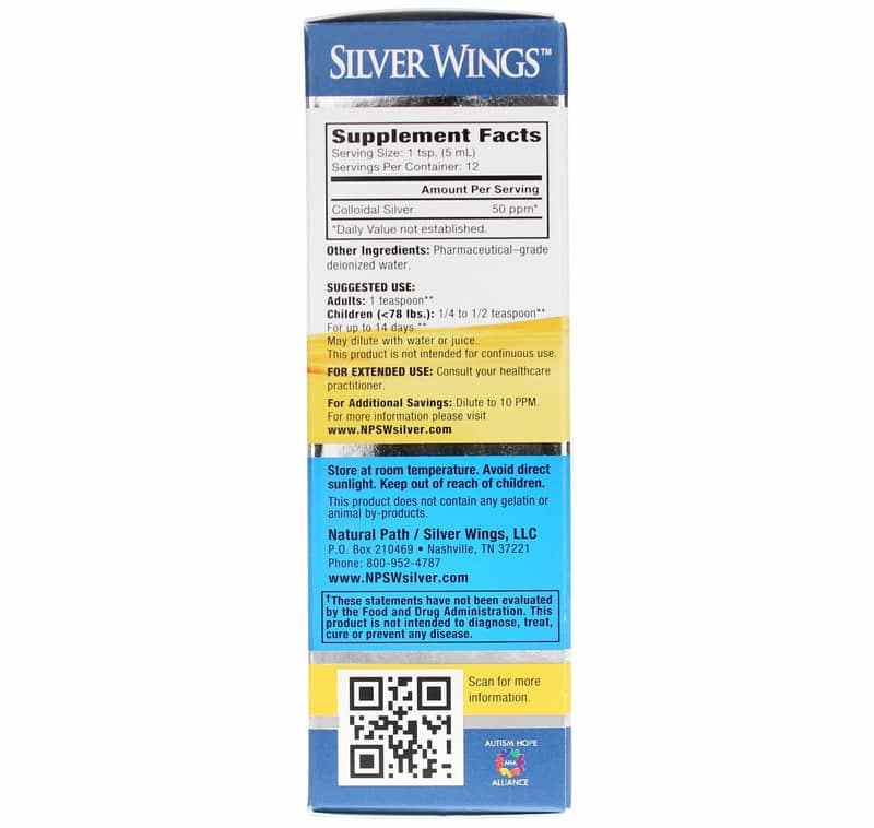 Colloidal Silver 50 PPM, by Natural Path Silver Wings, image #2