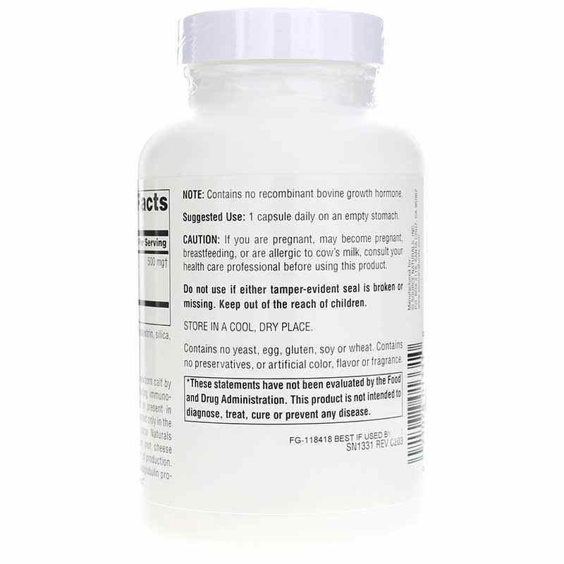 Colostrum 500 Mg, 120 Capsules, by Source Naturals, image #3