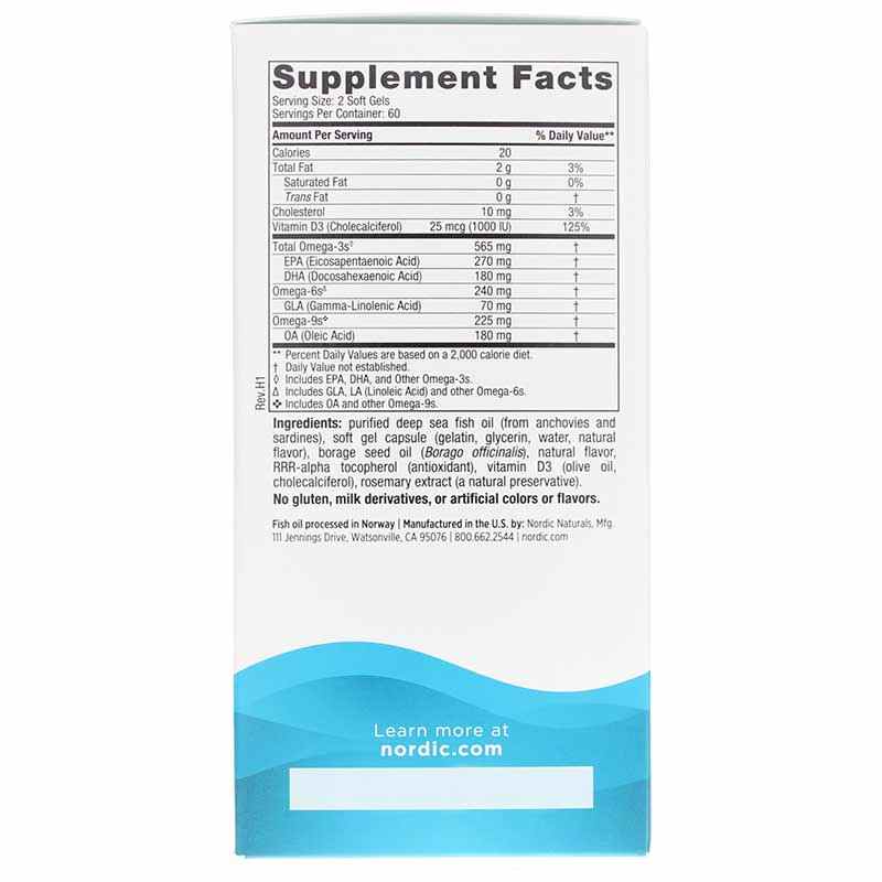 Complete Omega-D3, 120 Softgels, by Nordic Naturals, image #2