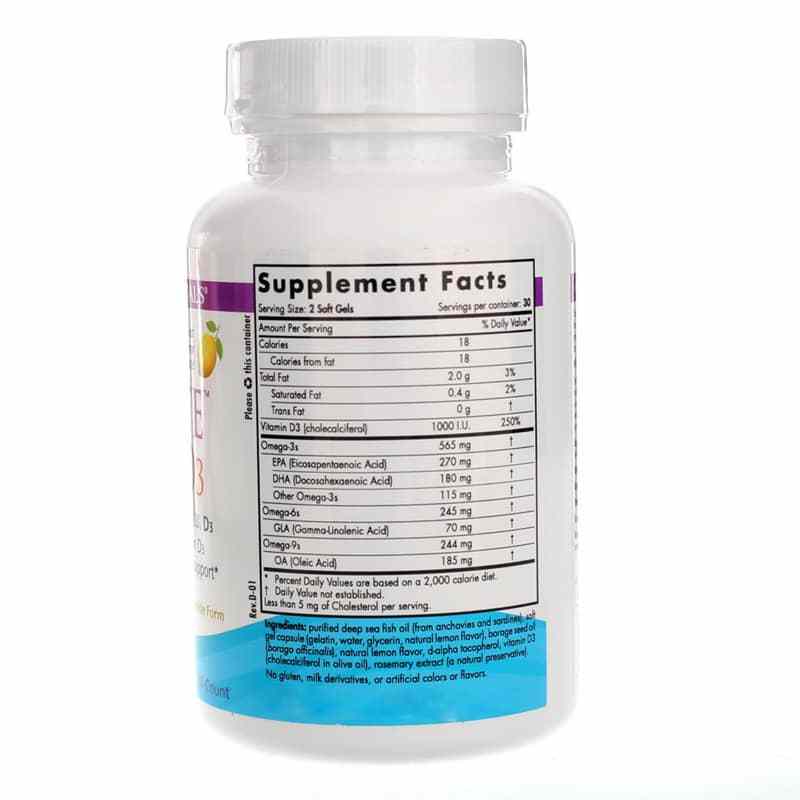 Complete Omega-D3, 60 Softgels, by Nordic Naturals, image #2