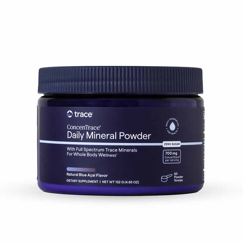 ConcenTrace Daily Mineral Powder, Blue Acai, 12 Oz, by Trace Minerals Research
