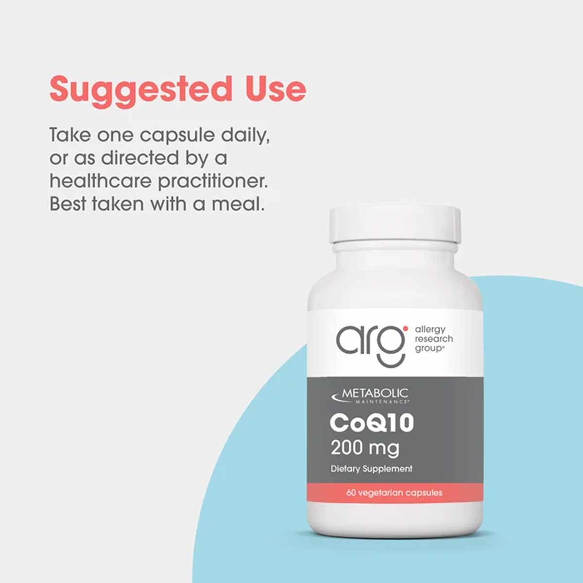 CoQ10 200 Mg, 60 Capsules, by Allergy Research Group