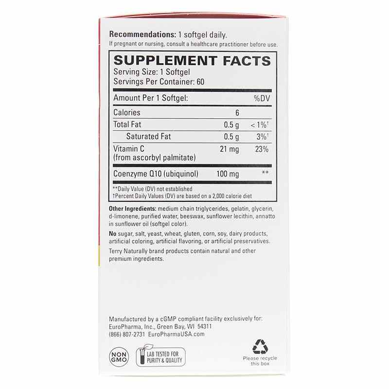 CoQ10 Bioactive Ubiquinol, by Terry Naturally, image #2