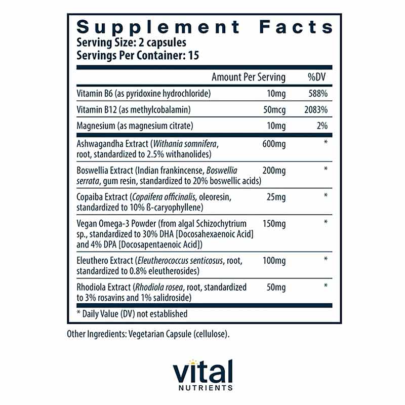 Cortisol Balance, 30 Capsules, by Vital Nutrients, image #4