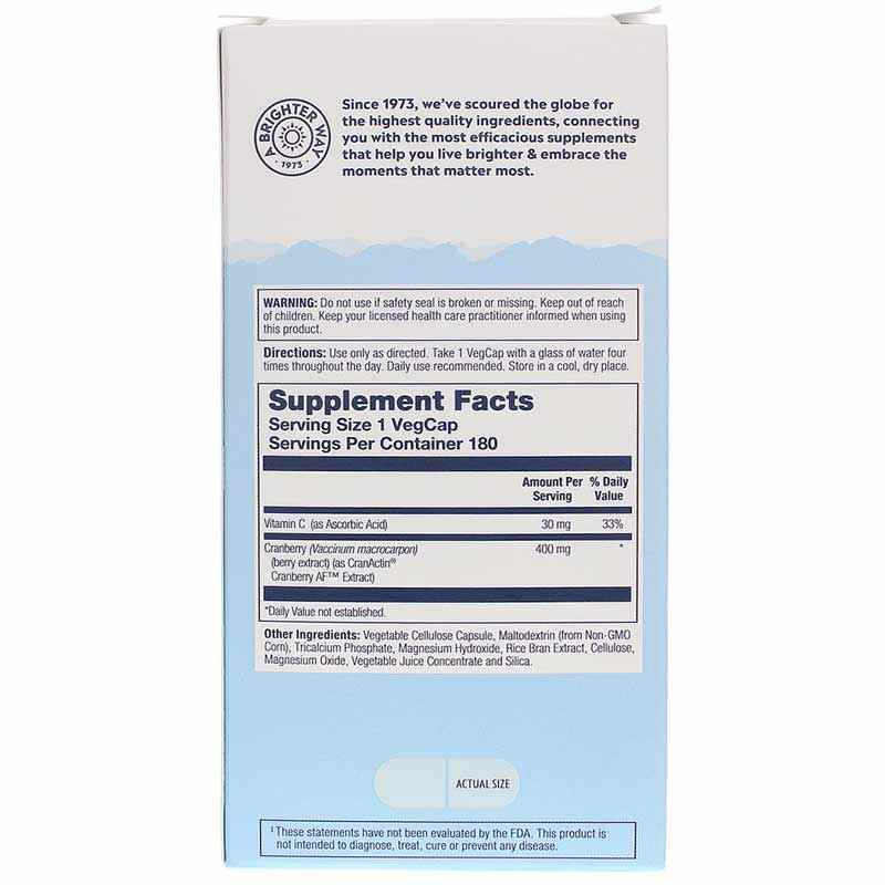 CranActin Urinary Tract Health, 180 Veg Capsules, by Solaray, image #3