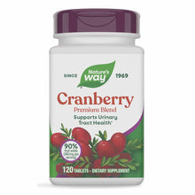 Nature's Way Cranberry Premium Blend supplement bottle with purple cap containing 120 tablets.