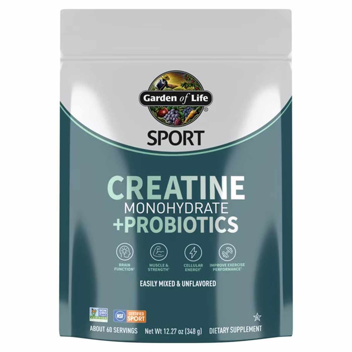 Creatine Monohydrate + Probiotics, by Garden of Life Sport
