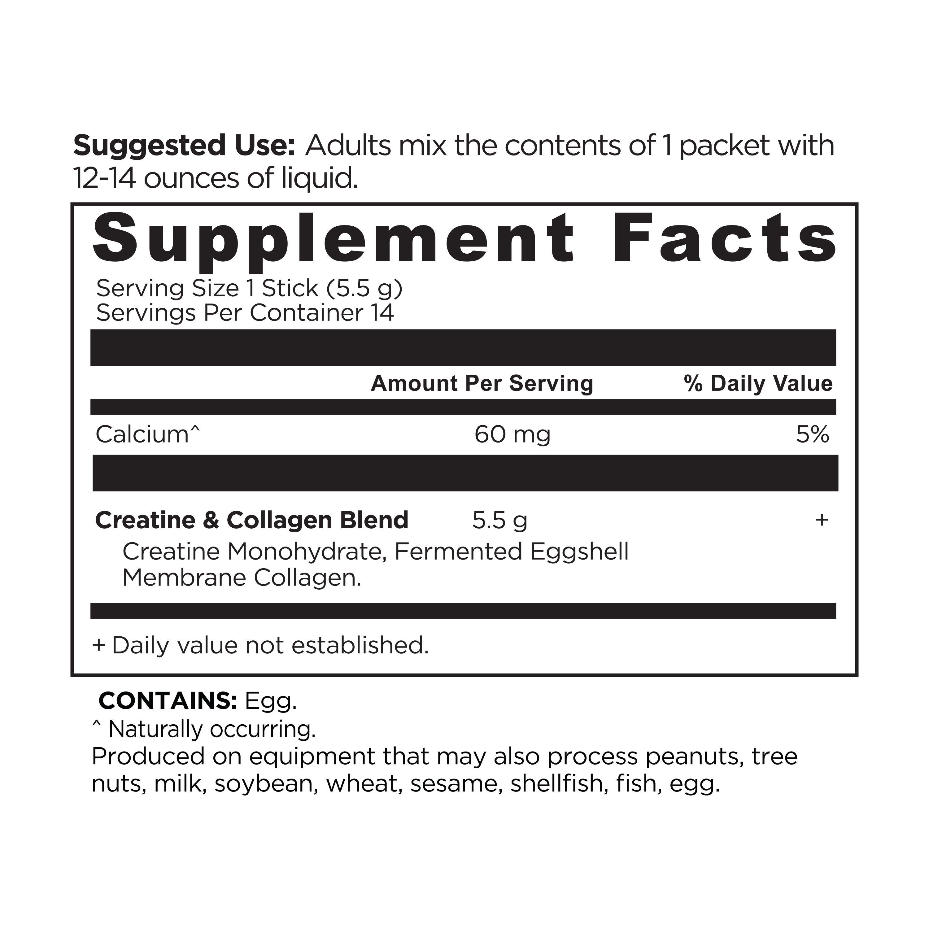 Creatine Plus Collagen Stick Packs, by Ancient Nutrition