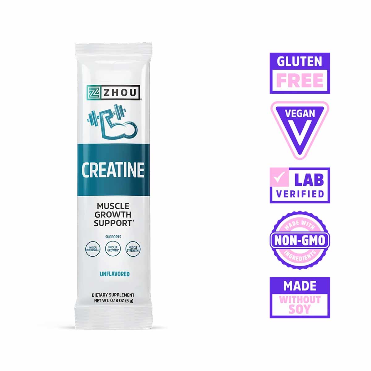 Creatine Stick Packs, by Zhou Nutrition
