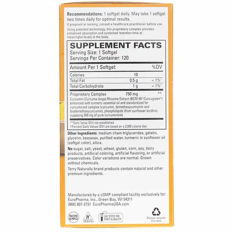 CuraMed 750 Mg, 120 Softgels, by Terry Naturally, image #2