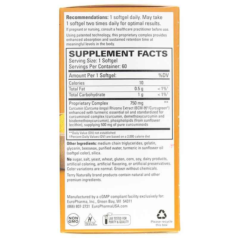 CuraMed 750 Mg, 60 Softgels, by Terry Naturally, image #2