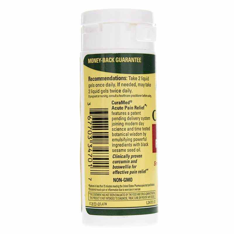 CuraMed Acute Pain Relief, 10 Liquid Softgels, by Terry Naturally, image #3