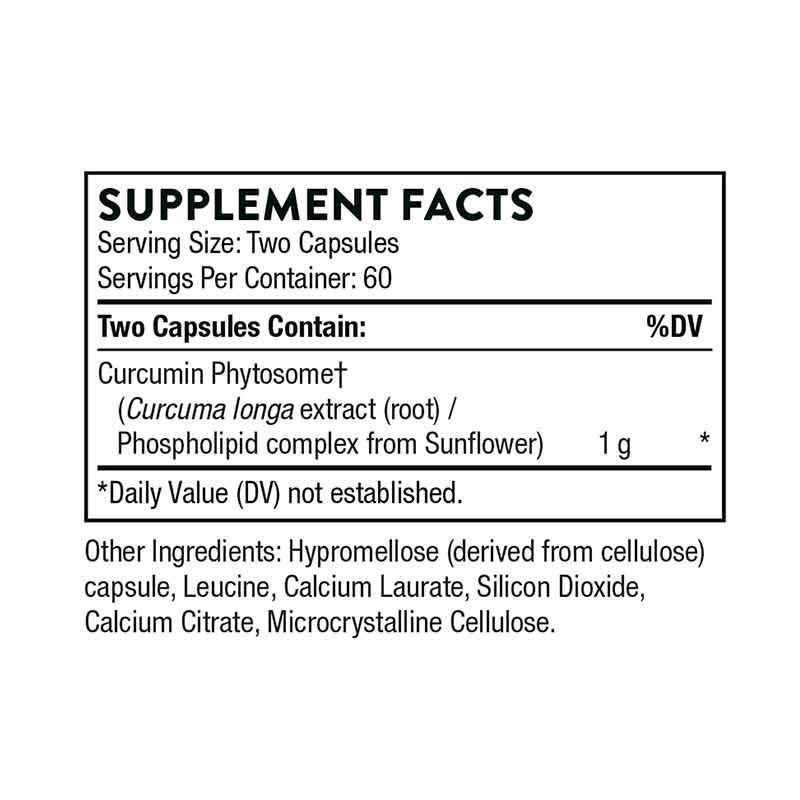 Curcumin Phytosome (formerly Meriva-SF) 1000 Mg, 120 Veg Capsules, by Thorne Research, image #3