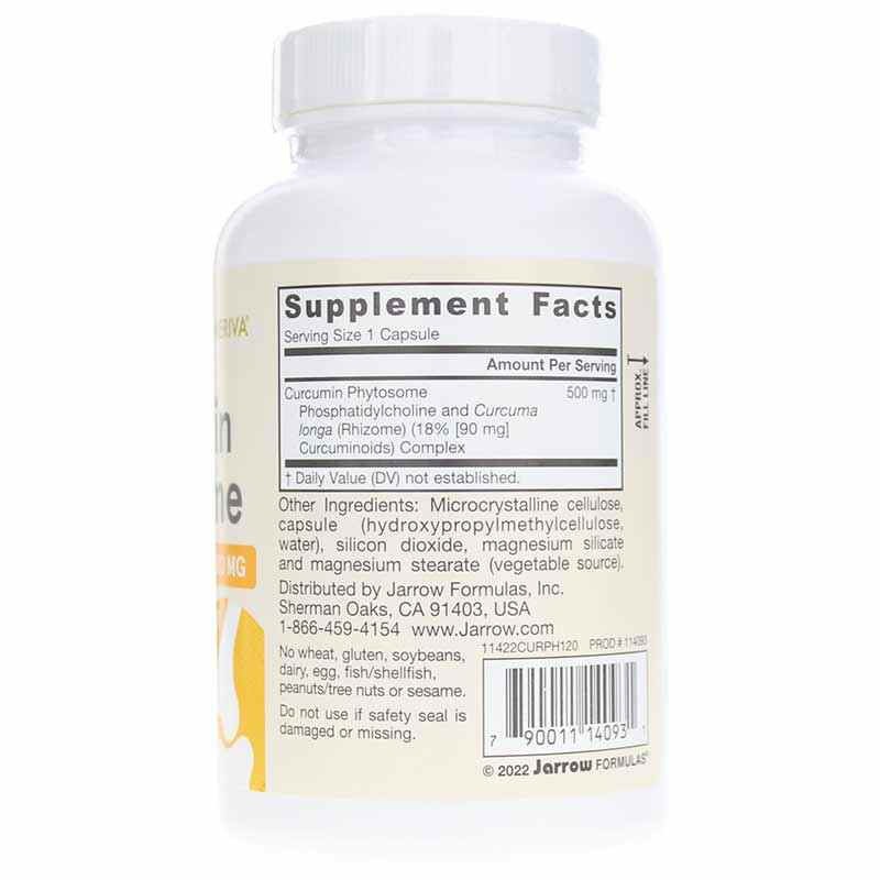 Curcumin Phytosome 500 Mg, 120 Veg Capsules, by Jarrow Formulas, image #2