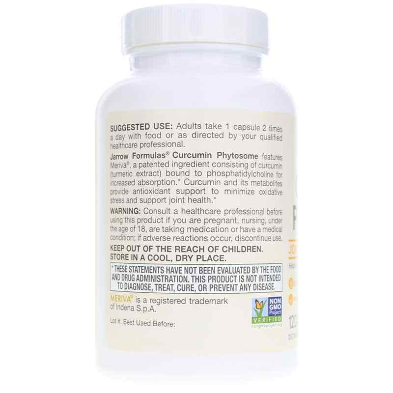 Curcumin Phytosome 500 Mg, 120 Veg Capsules, by Jarrow Formulas, image #3