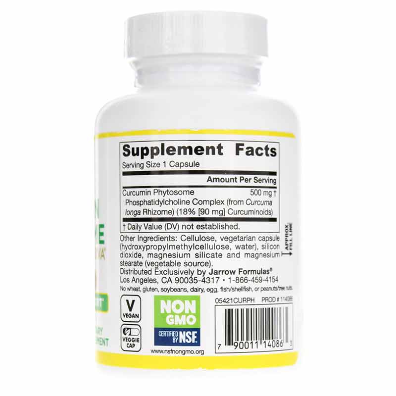 Curcumin Phytosome 500 Mg, 60 Veg Capsules, by Jarrow Formulas, image #2