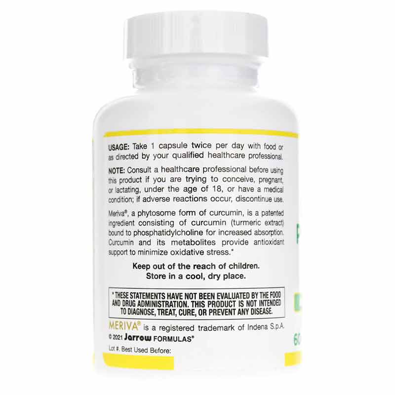 Curcumin Phytosome 500 Mg, 60 Veg Capsules, by Jarrow Formulas, image #3