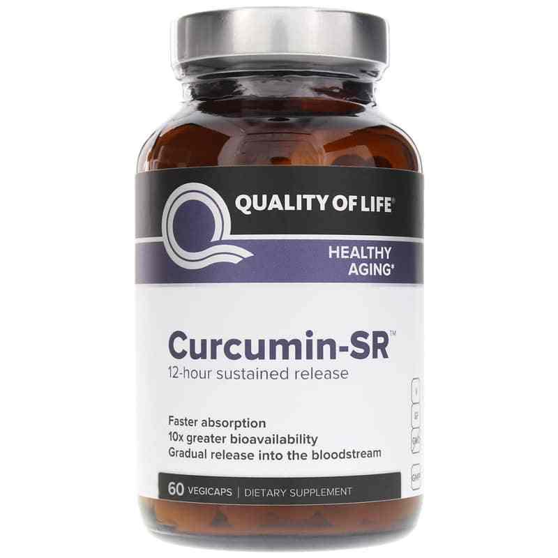 Curcumin-SR 12-Hour Sustained Release, 60 Veg Capsules, by Quality Of Life