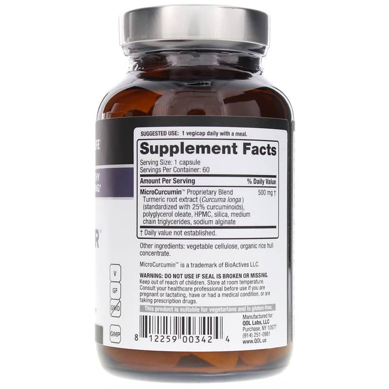 Curcumin-SR 12-Hour Sustained Release, 60 Veg Capsules, by Quality Of Life, image #2